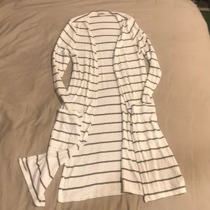 Long striped cardigan